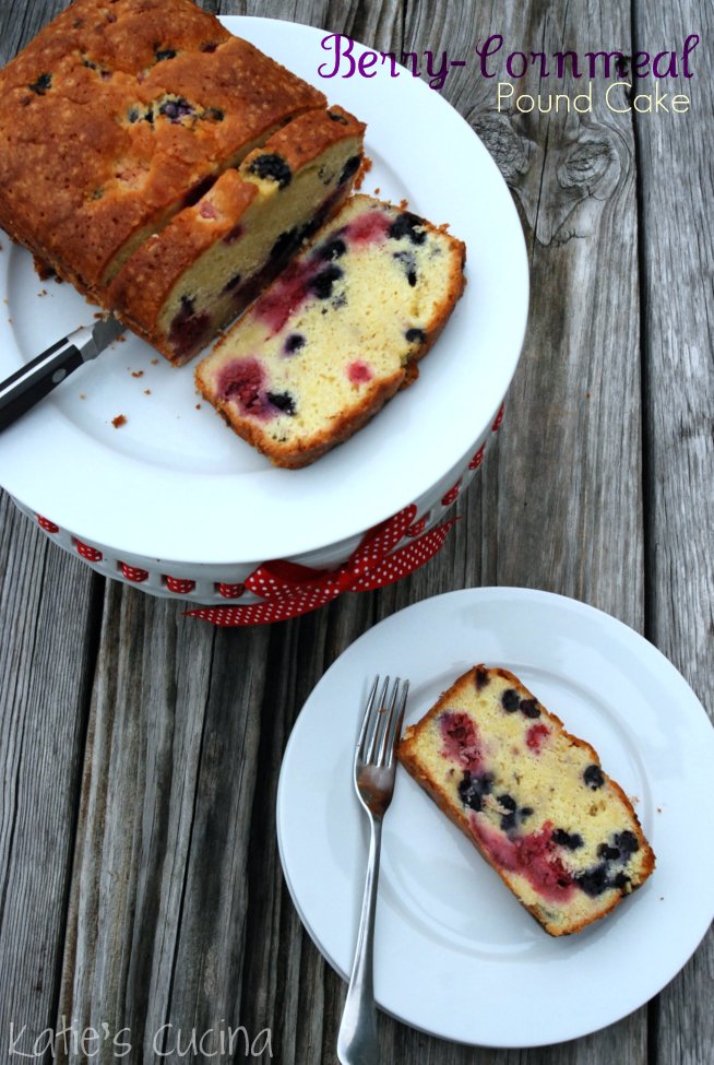 BerryCornmeal Pound Cake Katie's Cucina
