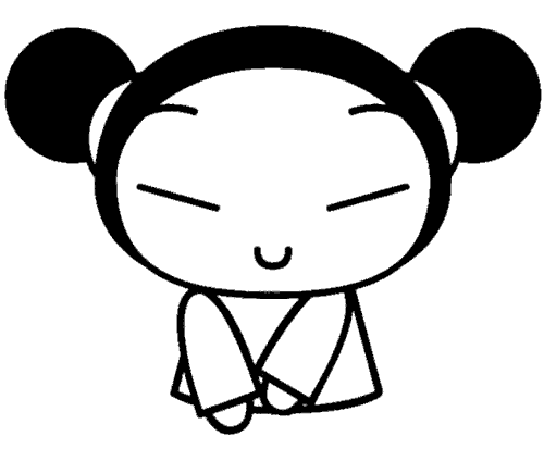 Pucca para dibujar colorear recortar y pegar - colorearrr