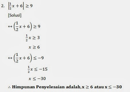 Contoh Soal Pertidaksamaan Mutlak Kelas 10