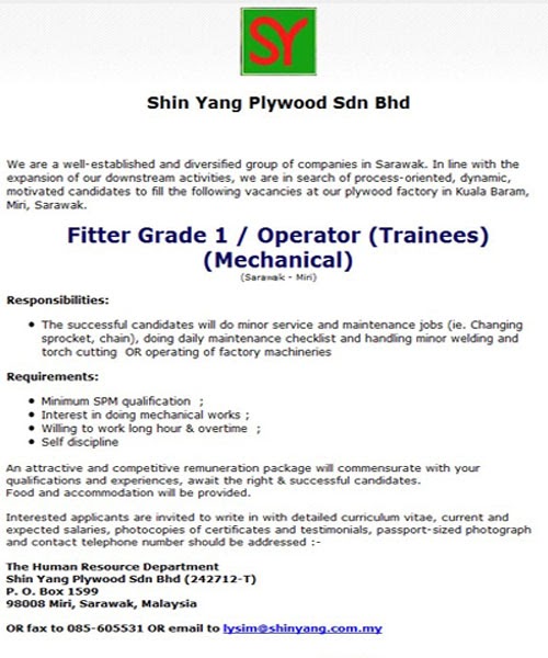 Fitter Grade 1 Job Vacancy Job Vacancies Review