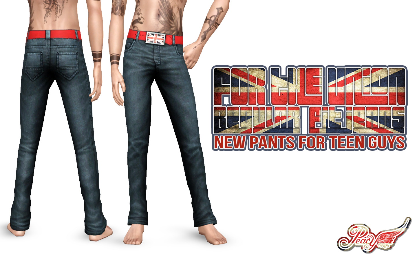 Simsational Designs: For the Union Regular Fit Jeans - Teen Version
