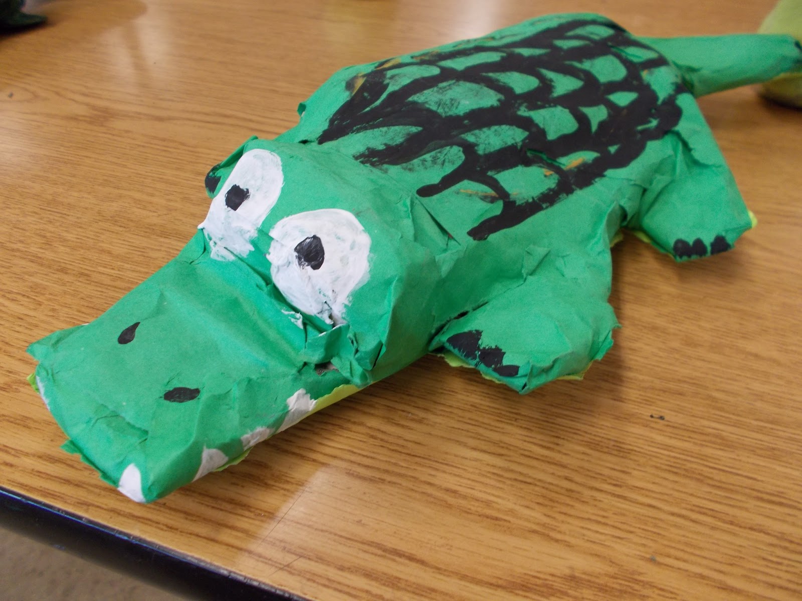 Mrs. Pierce's Polka Dot Spot Paper Mache Crocodiles
