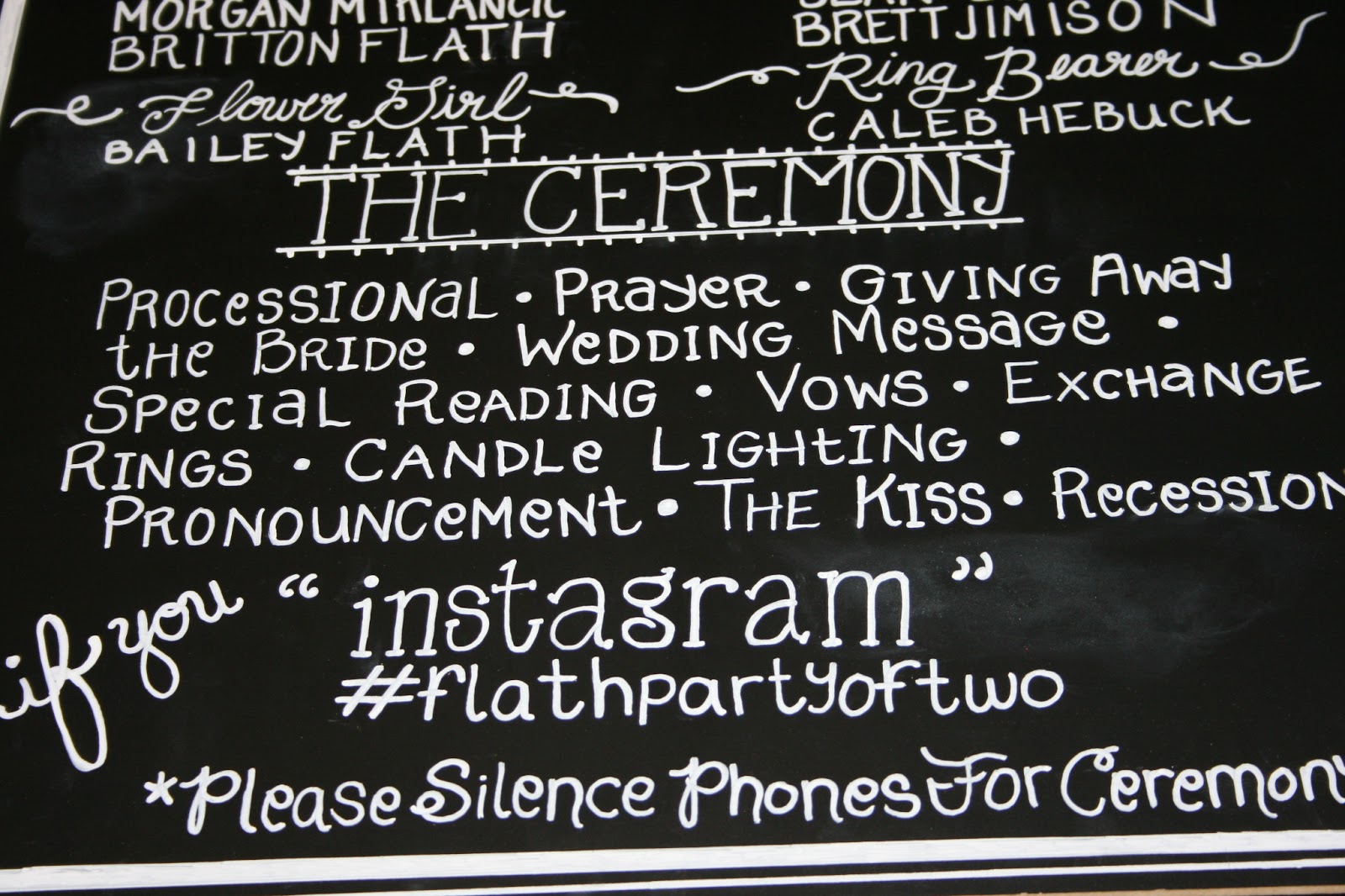 On Our Way Down the Aisle Completed Chalkboard