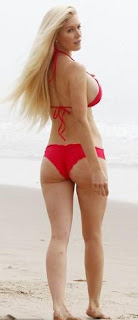 Heidi Montag Red Bikini Santa Monica