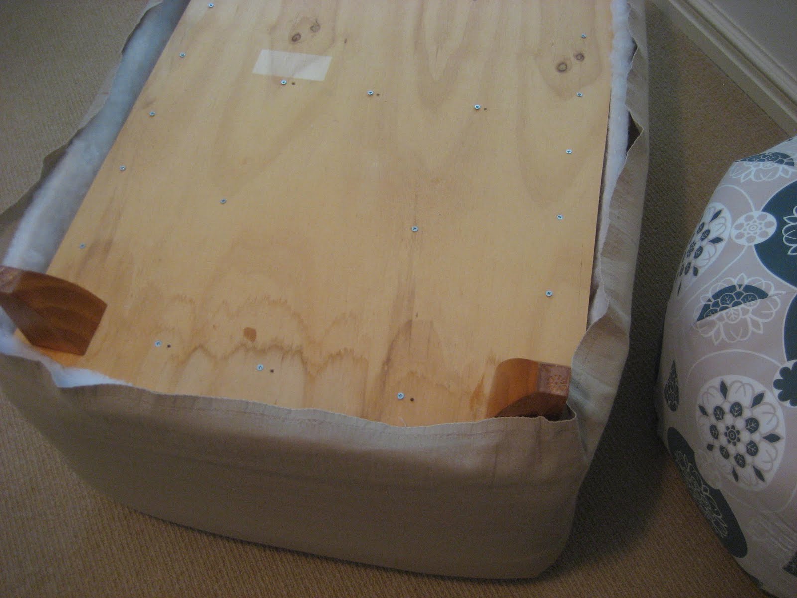 The cut cloth How to make an ottoman