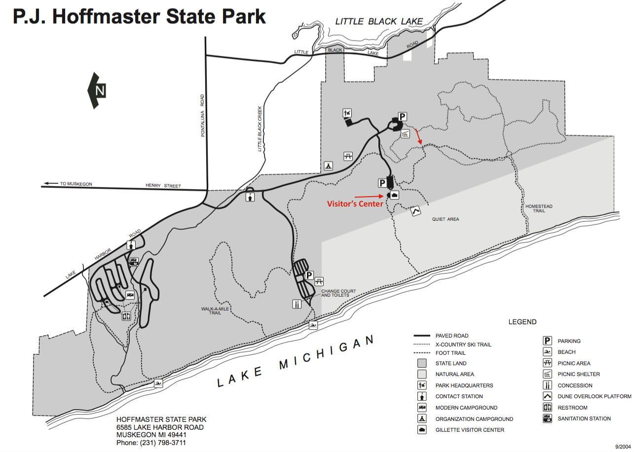 Hoffmaster State Park Trail Map Travel Reviews & Information: Norton Shores/Muskegon, Michigan: Hiking In  Pj Hoffmaster State Park