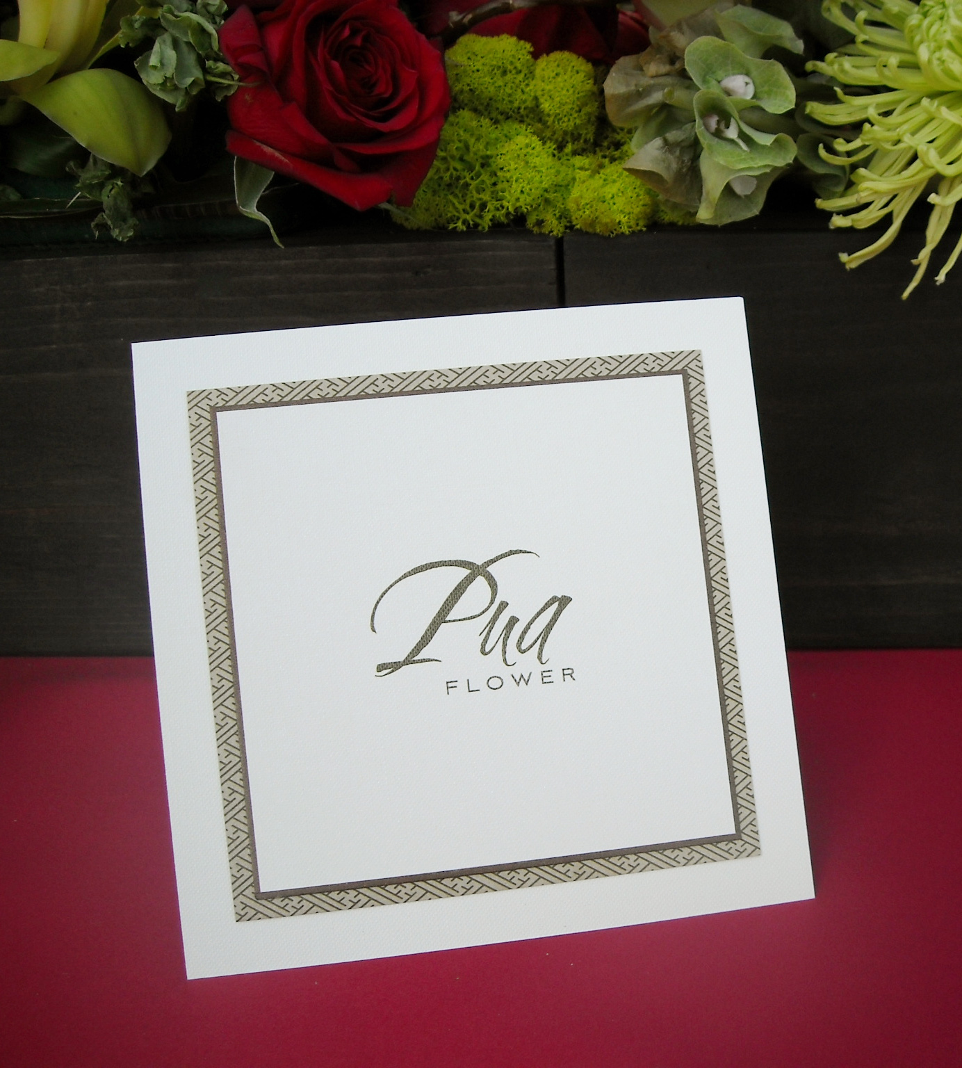 Layered Asian Table Sign Bradley & Lily Fine Stationery