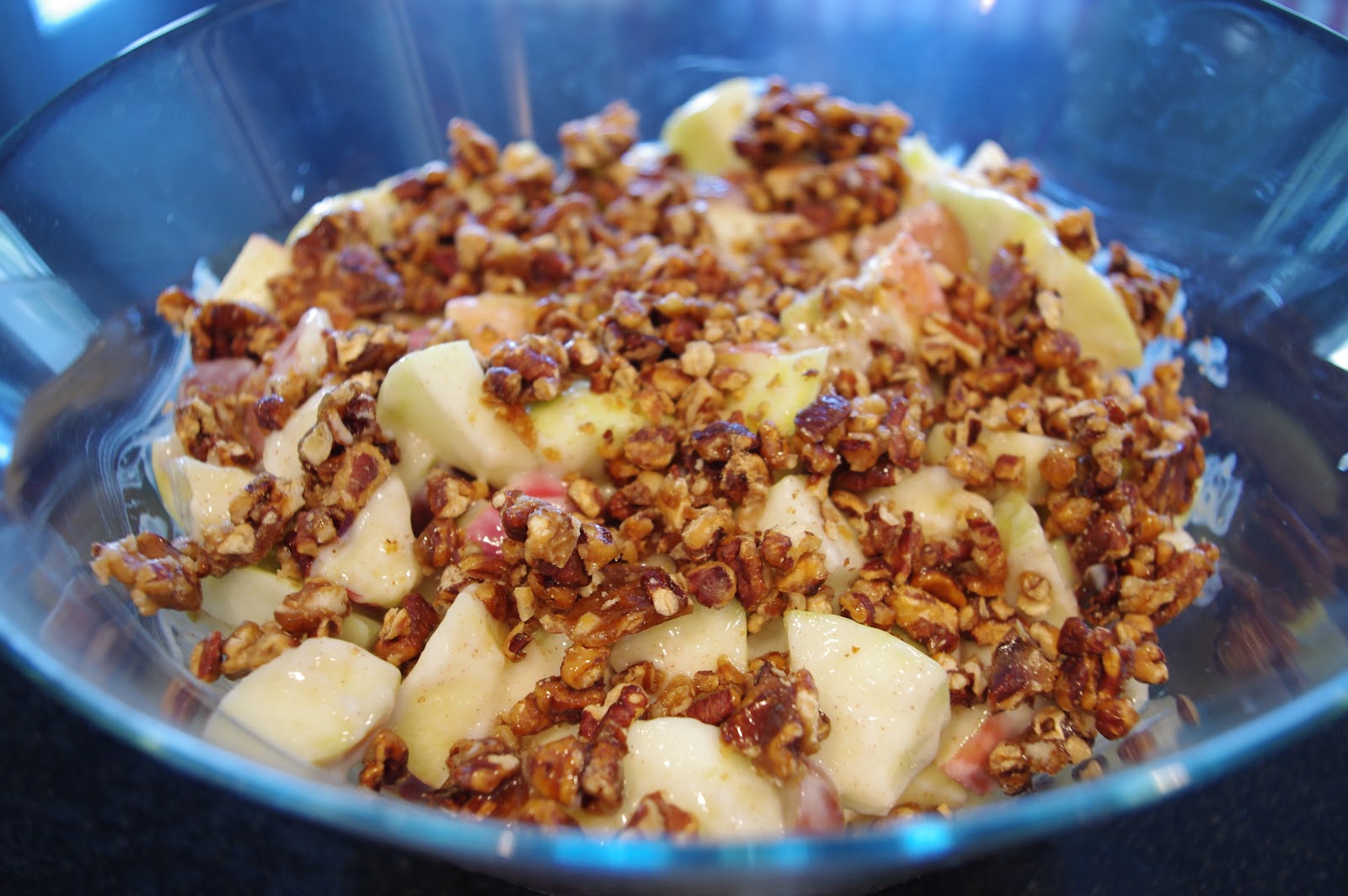 Little Pink Houses Apple Salad With Cinnamon Yogurt Sauce