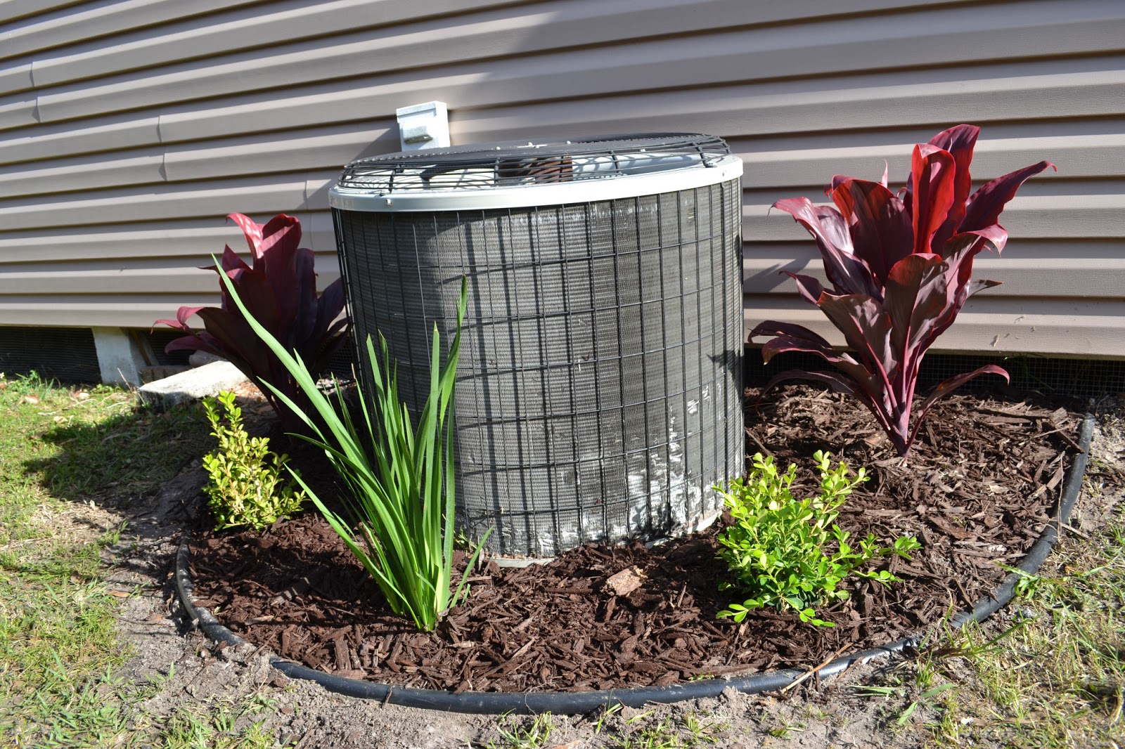 Zoo View Home April Landscaping Hiding an Air Conditioner