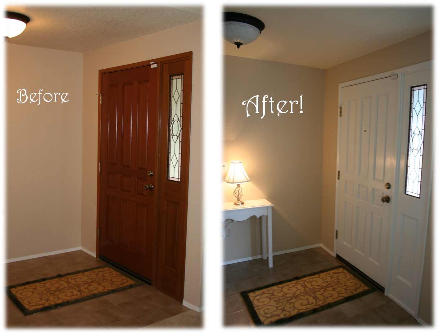 A Home...at last! How to repaint the inside of your front door and