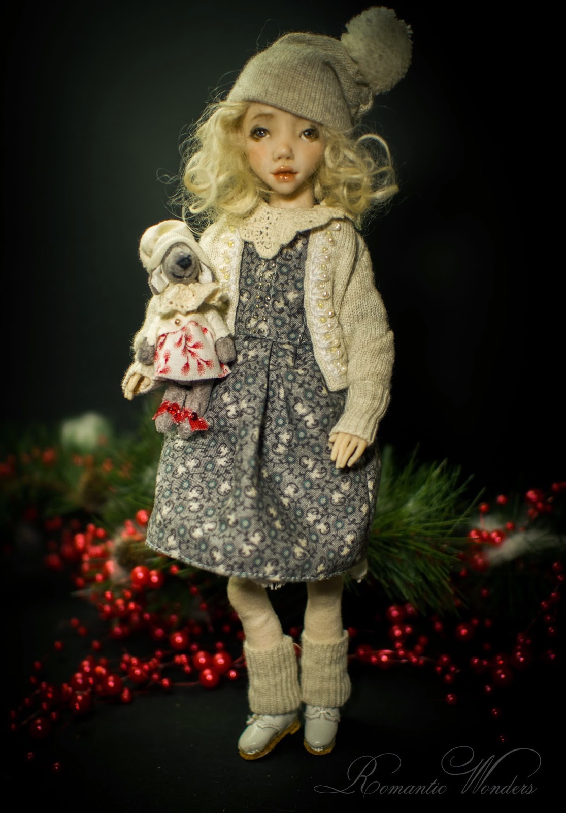 Romantic Wonders.................... ''Noel'' Handmade polymer clay BJ
