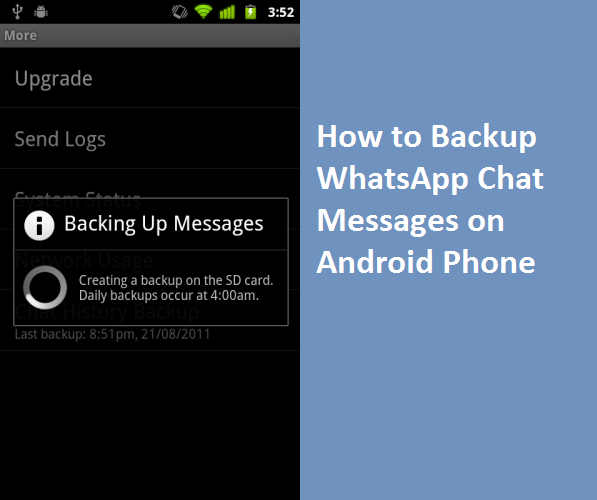 How to Backup WhatsApp Chat Messages on Android Phone iDroid Horizon