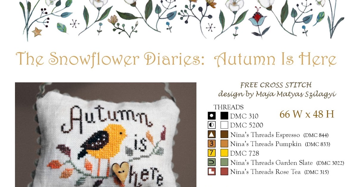 The Snowflower Diaries FREE CHART AUTUMN IS HERE