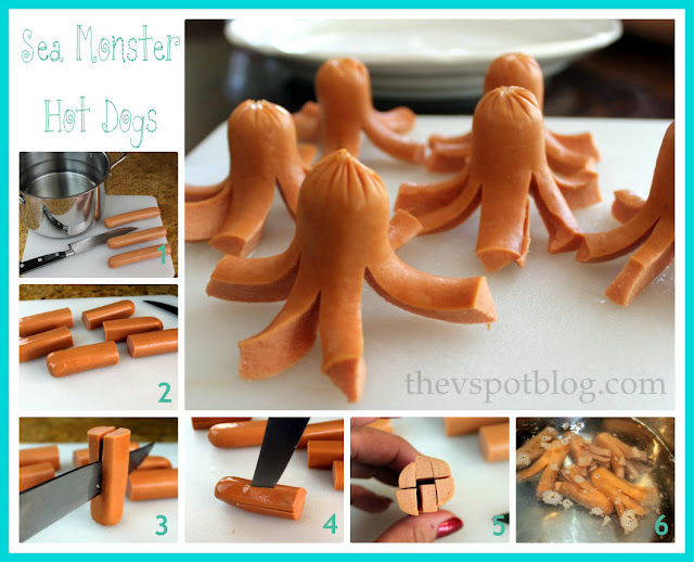Make lunch fun Sea Monster Hot Dogs The V Spot