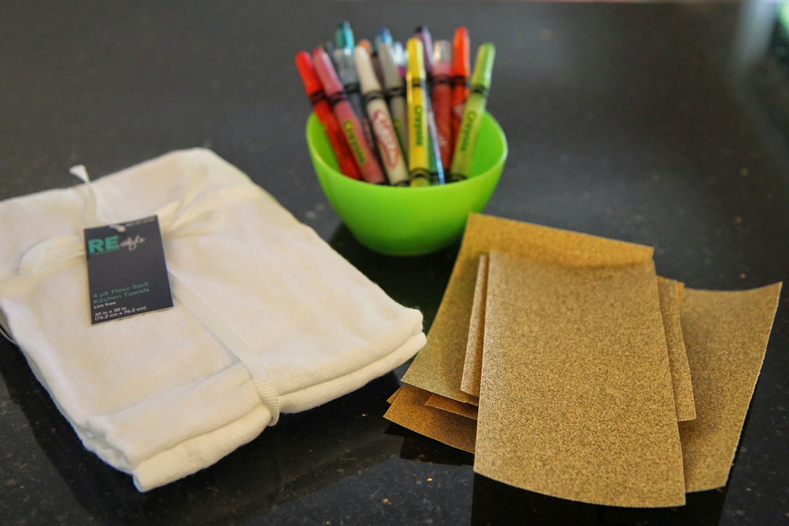 Toddler Approved! Homemade Gifts Kids Can Make Sandpaper Printed Towels