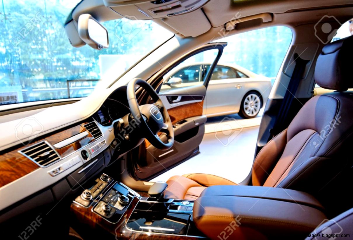 Interior Of Audi A8 Full Size Luxury Limousine At The Opening Interior Of Audi A8 Full Size Luxury Limousine At The Opening