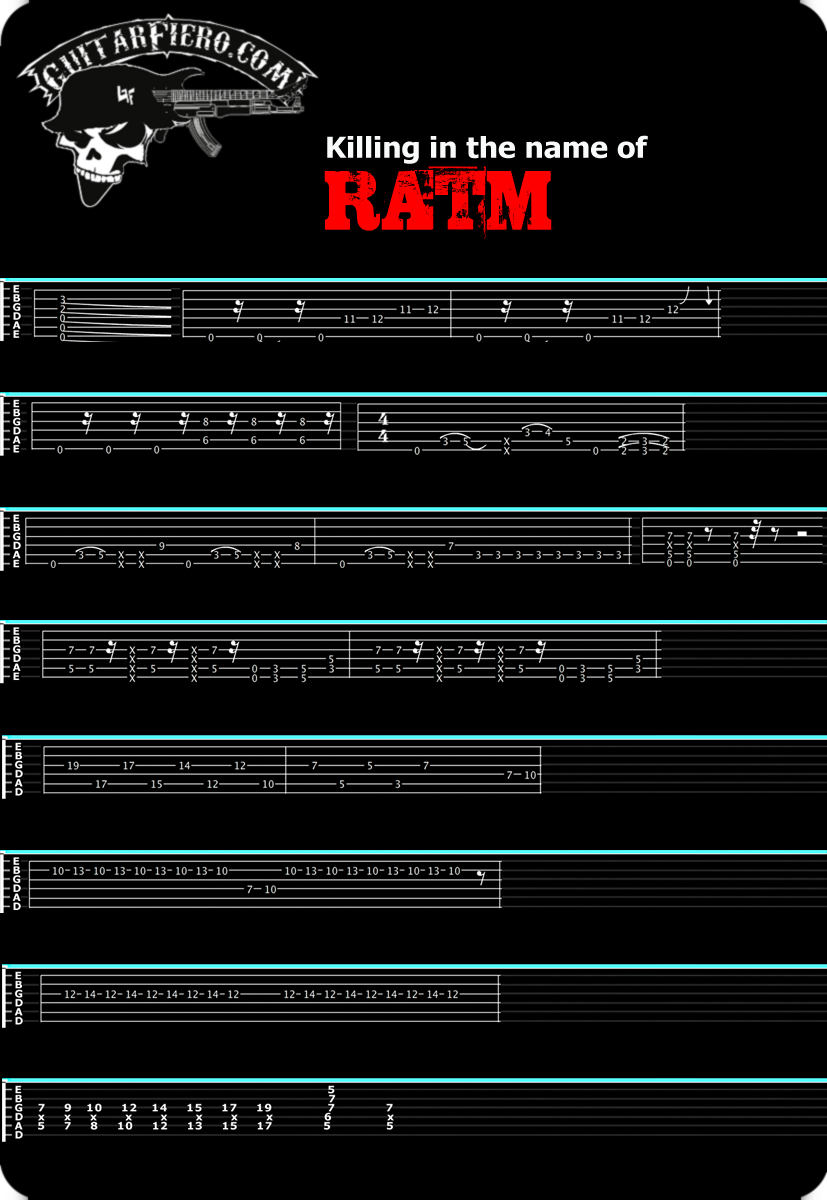 Clases de Guitarra Online Gratis para novatos > Como tocar "Killing in the