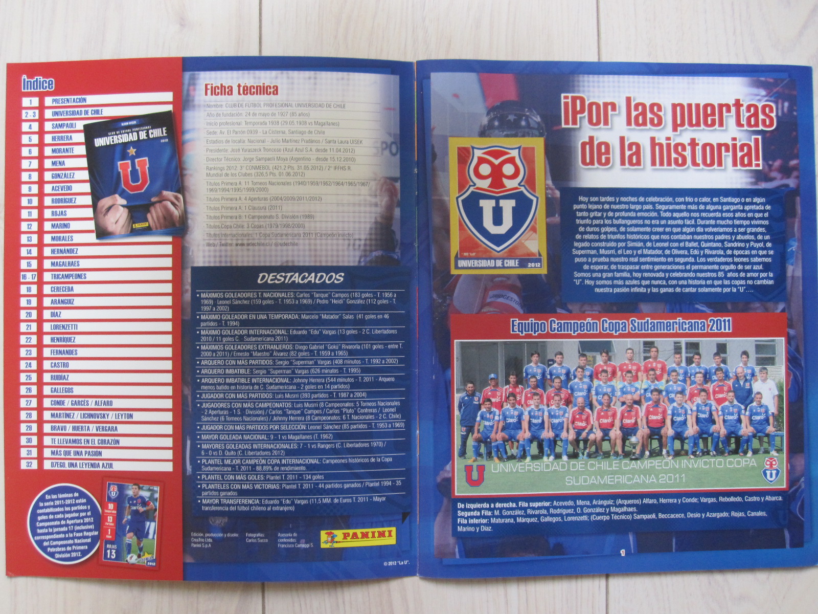 Only Good Stickers Album Oficial Universidad de Chile 20112012