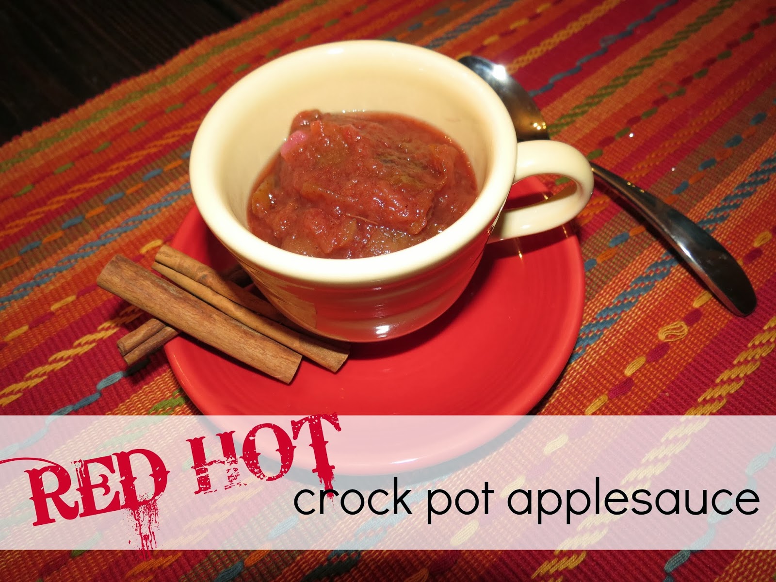 Let's Just Build a House! Recipe RED HOT Slow Cooker Applesauce