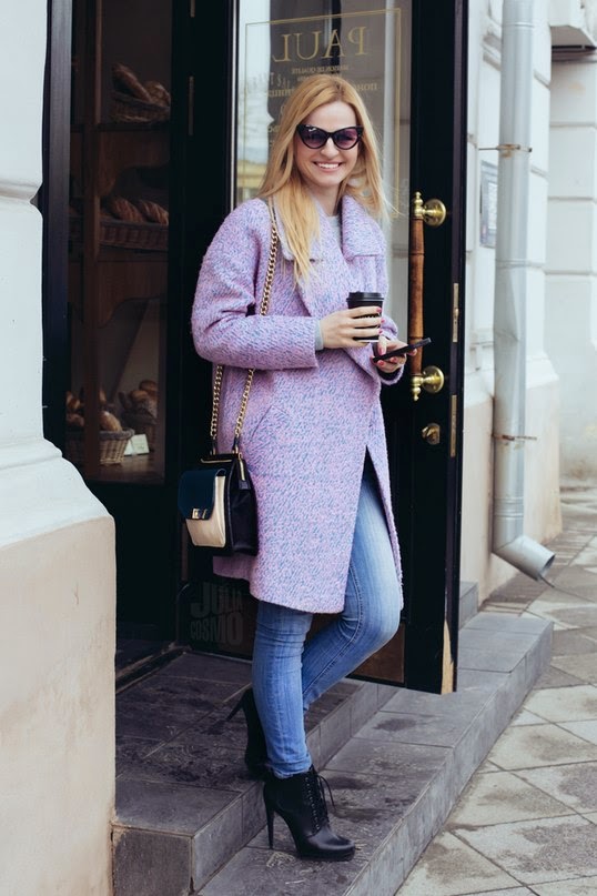 Pastel coat, spring street style, Irina Pavlova blog, пастельный тренд