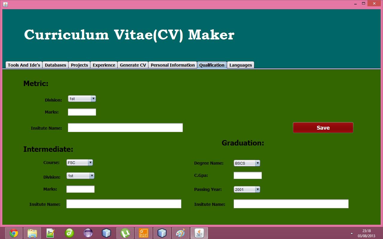 cv maker for students