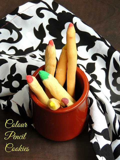 Eggless colour pencil Cookies