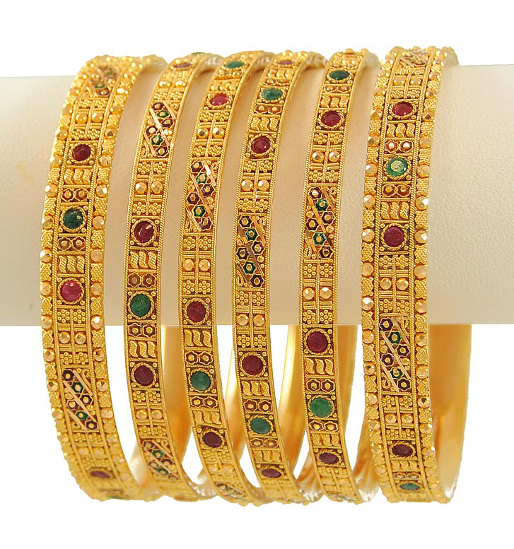 Gold Bangle Set
