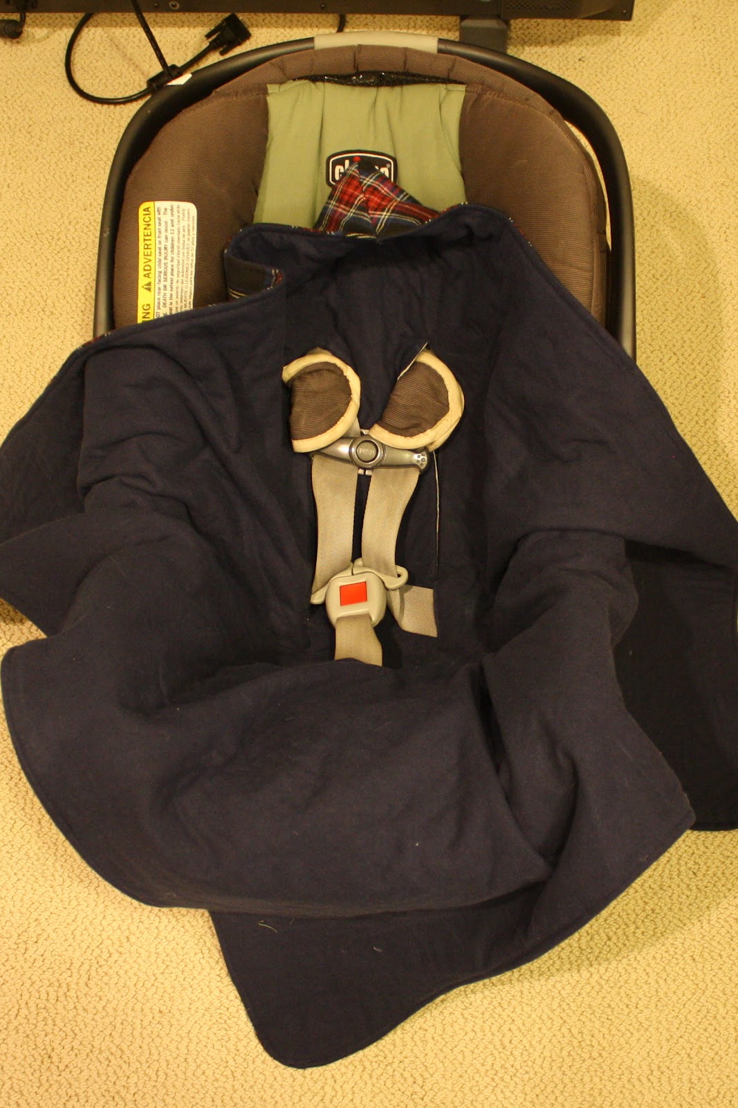 making a car seat swaddle blanket Becca Garber