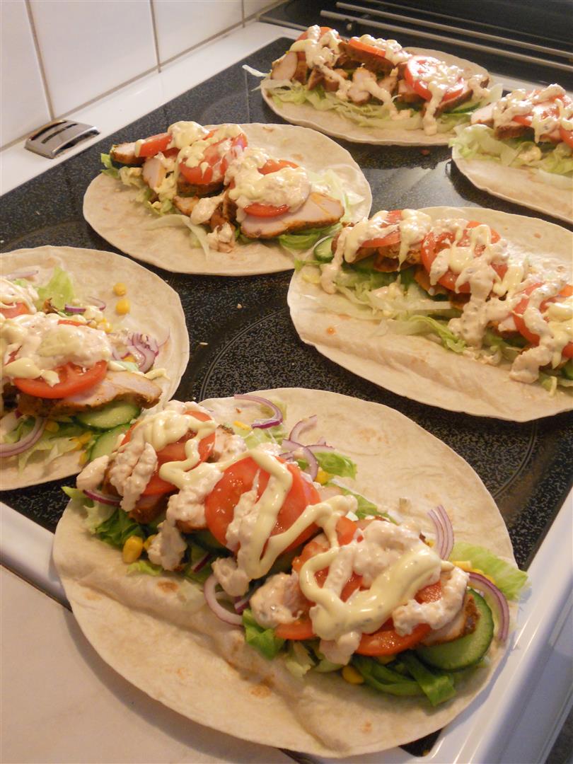 I'm just going my own way! Kyckling wraps....