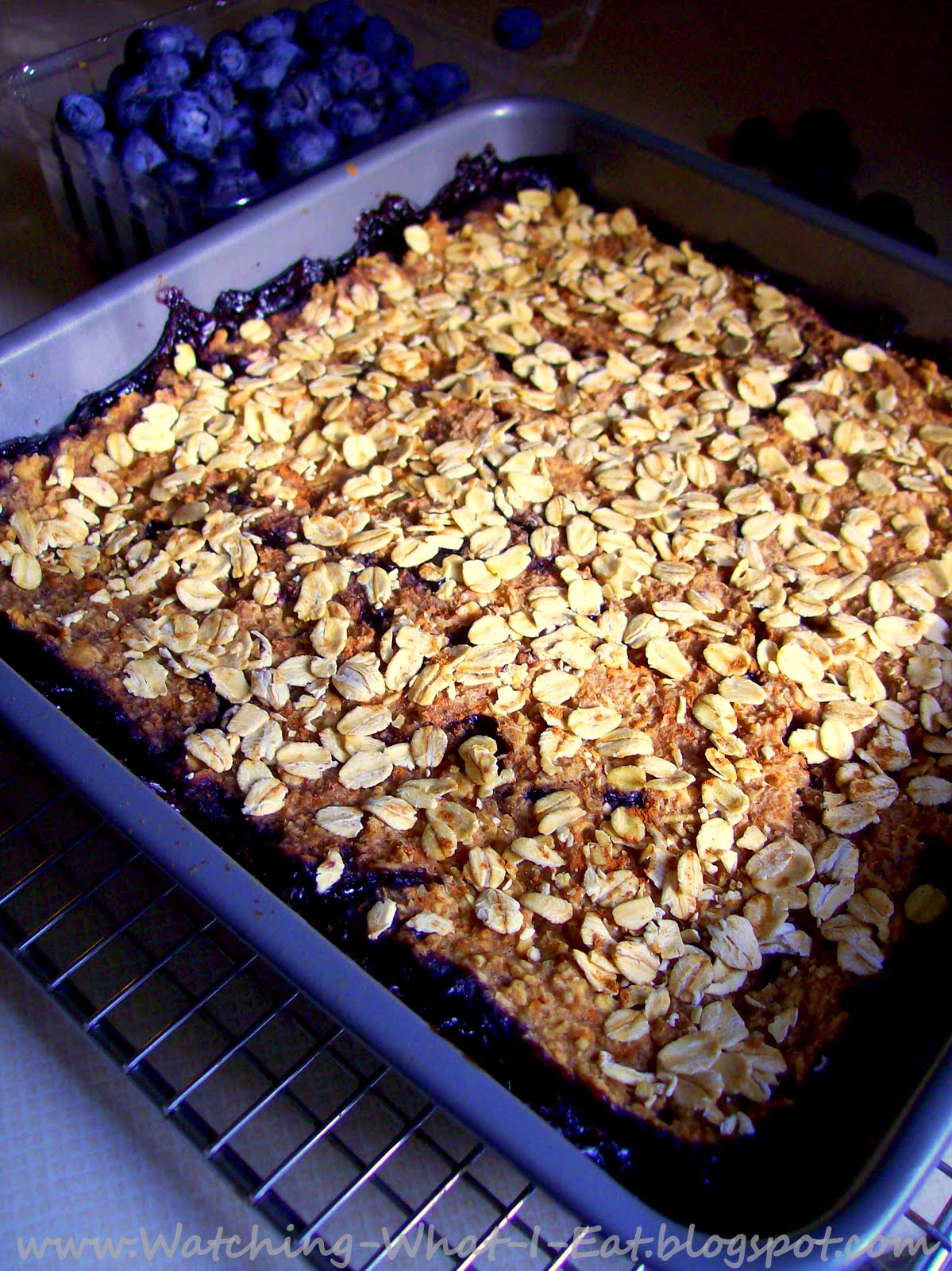 Watching What I Eat LowFat Blueberry Oat Bars