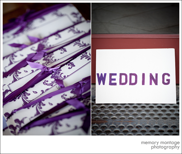 purple wedding photo