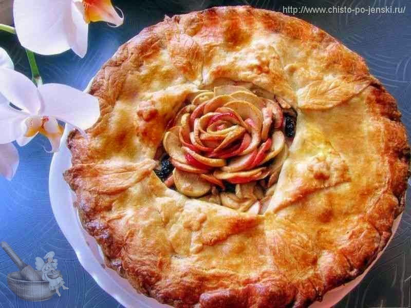 Яблочный пирог "Роза в конверте"