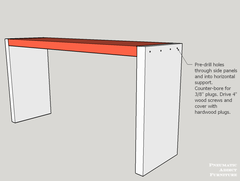 Floating Top Console Table Building Plans Pneumatic Addict