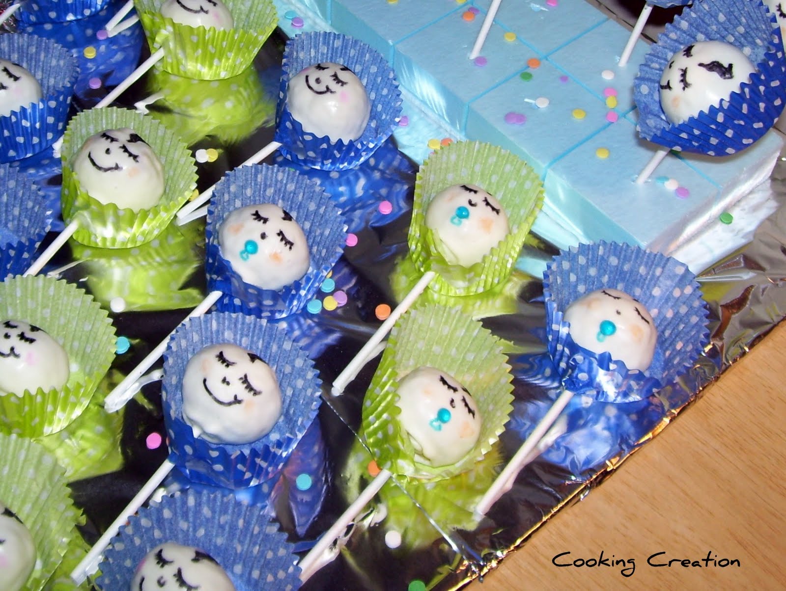 Cake Pops Baby Shower Boy