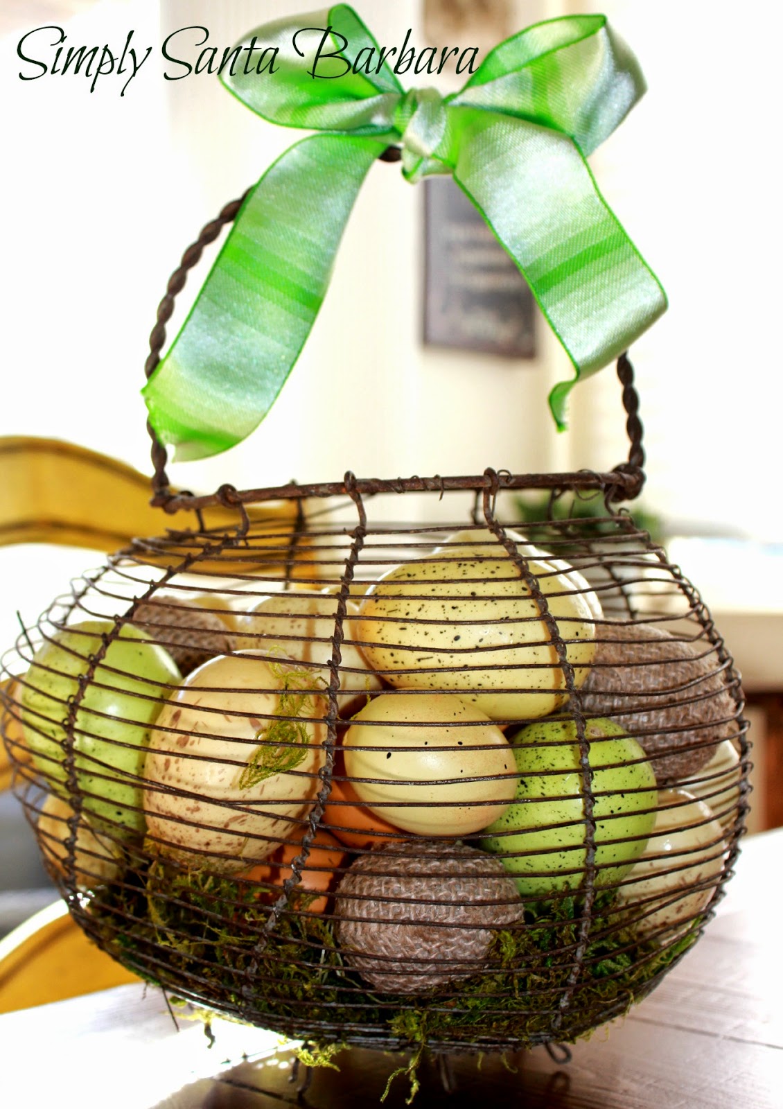 Simply Santa Barbara Antique French Wire "Easter" Basket