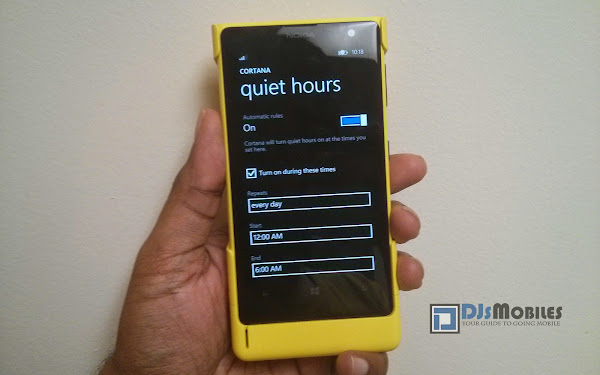 How to enable Quite Hours on Windows Phone 8.1
