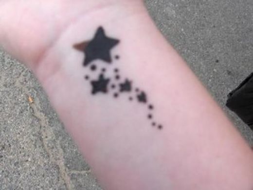 Hand tattoo star design