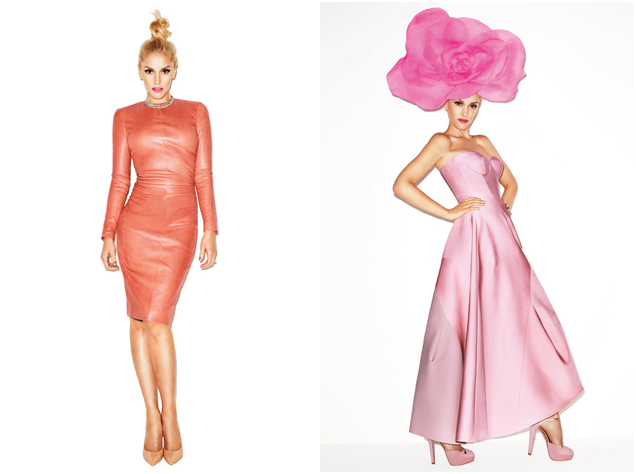 gwen stefani pink dress jill sander pink hat