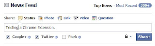 Post Facebook, Twitter & Google+ Updates Using Chrome Extension