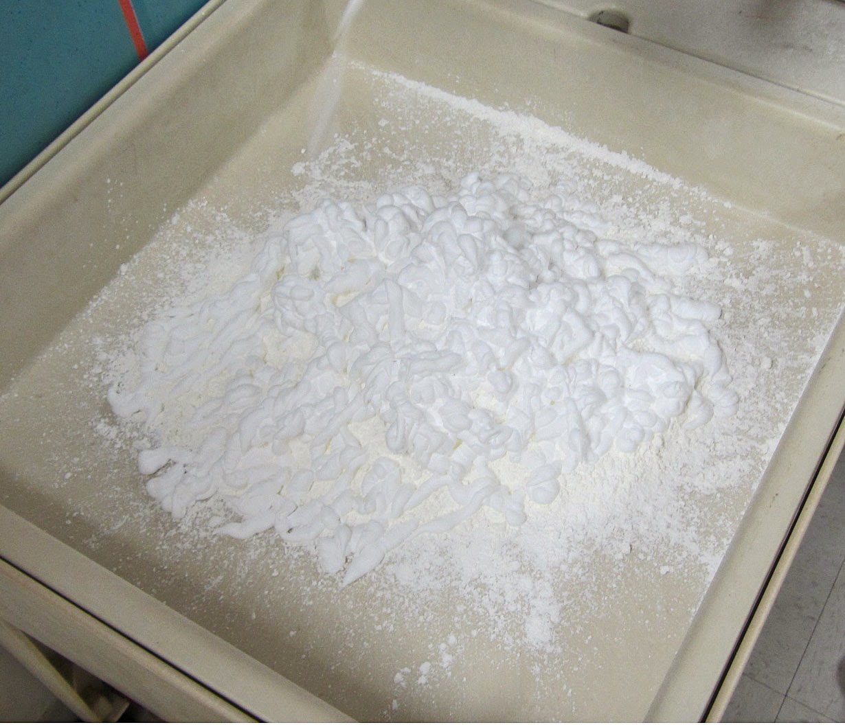 Pooh Bear PreK Fake Snow In Sensory Table