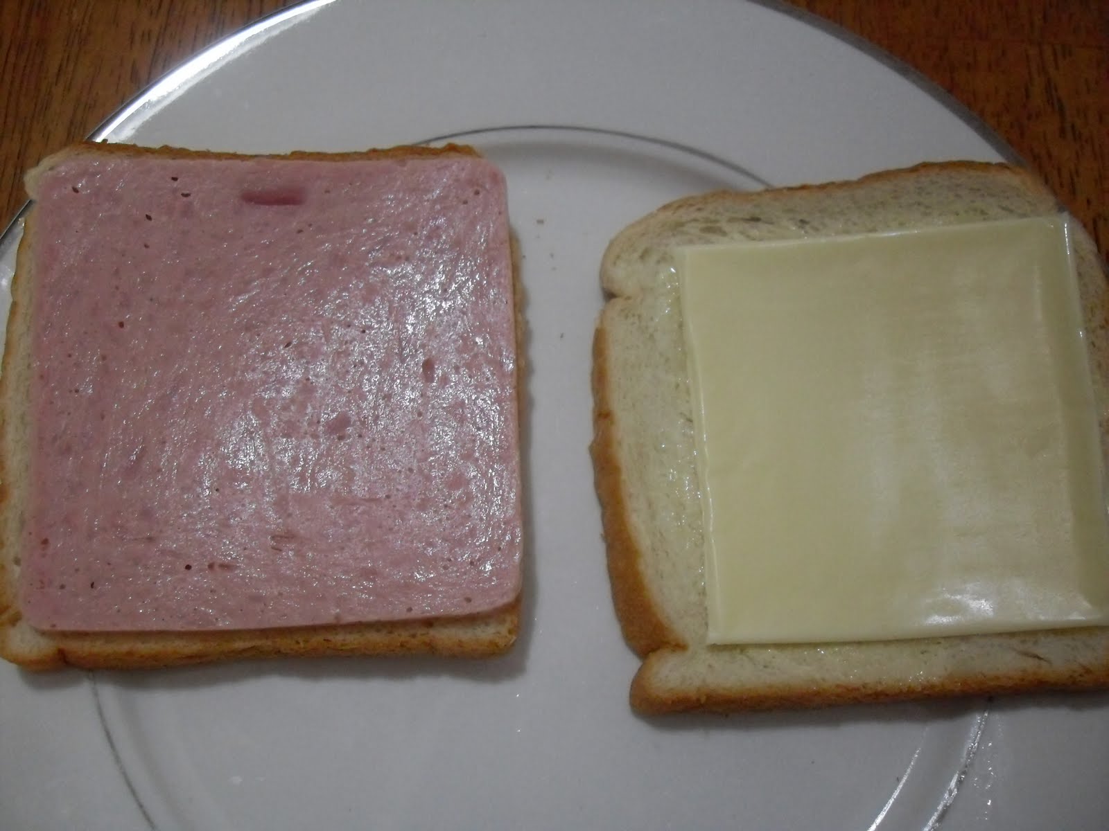 Toasted Bread With Turkey Ham And Cheese