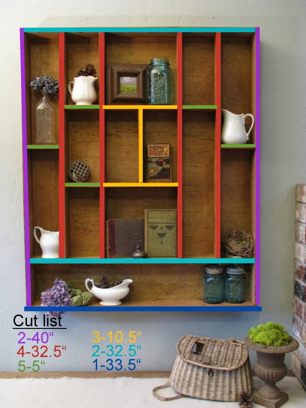 blue roof cabin DIY Letterpress Tray, Display Shelf Tutorial