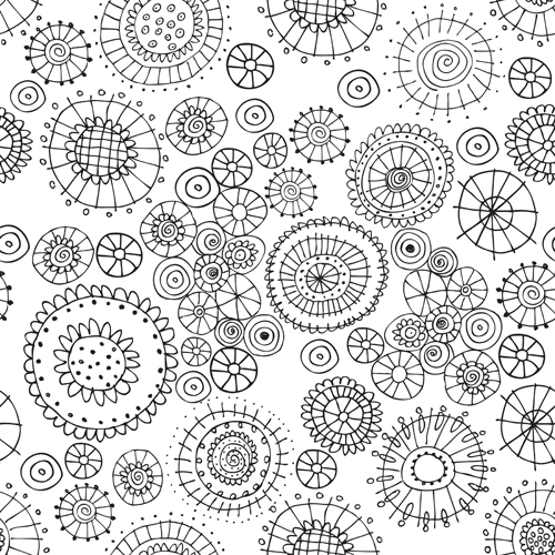 Lucie Par Ici: Floral Coloring Book Wallpaper