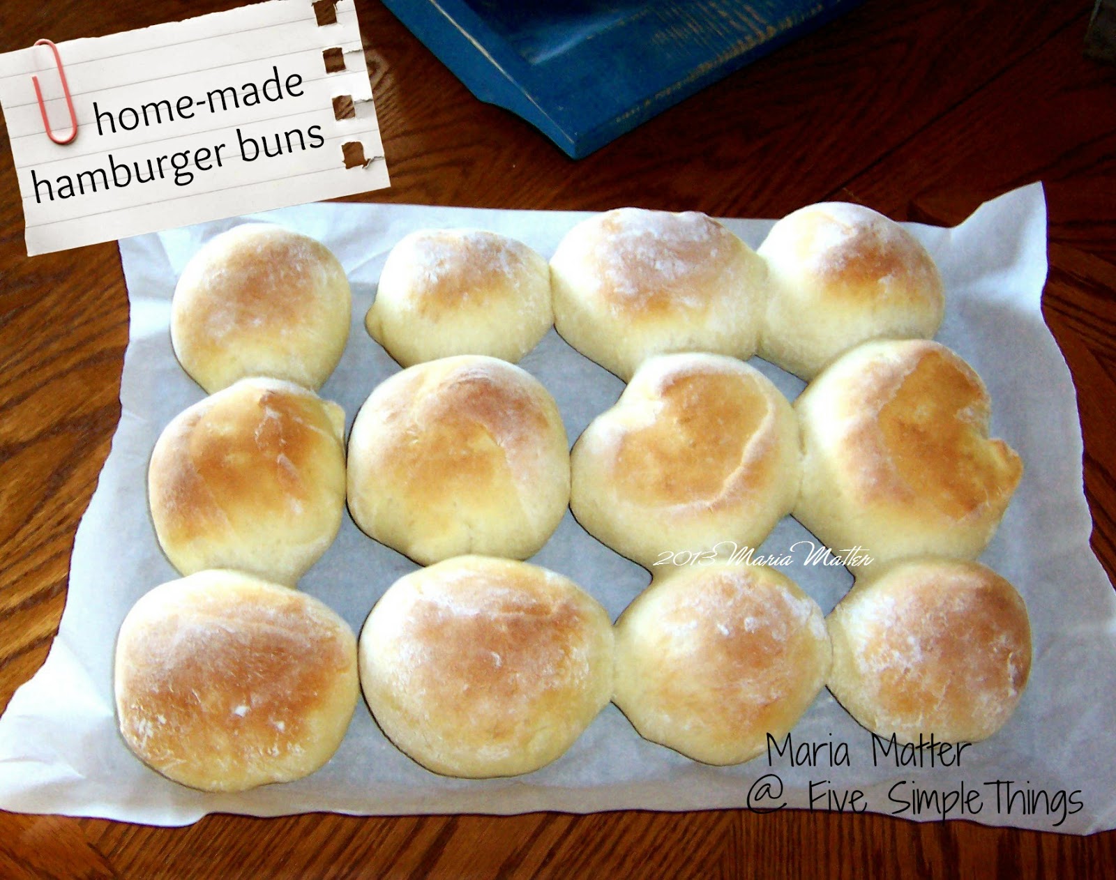 Five Simple Things HomeMade Hamburger Buns (Bread Machine)