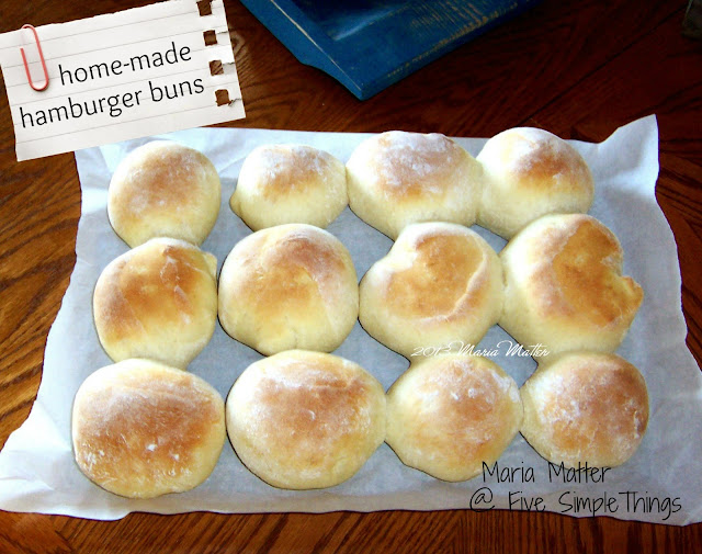 Five Simple Things HomeMade Hamburger Buns (Bread Machine)