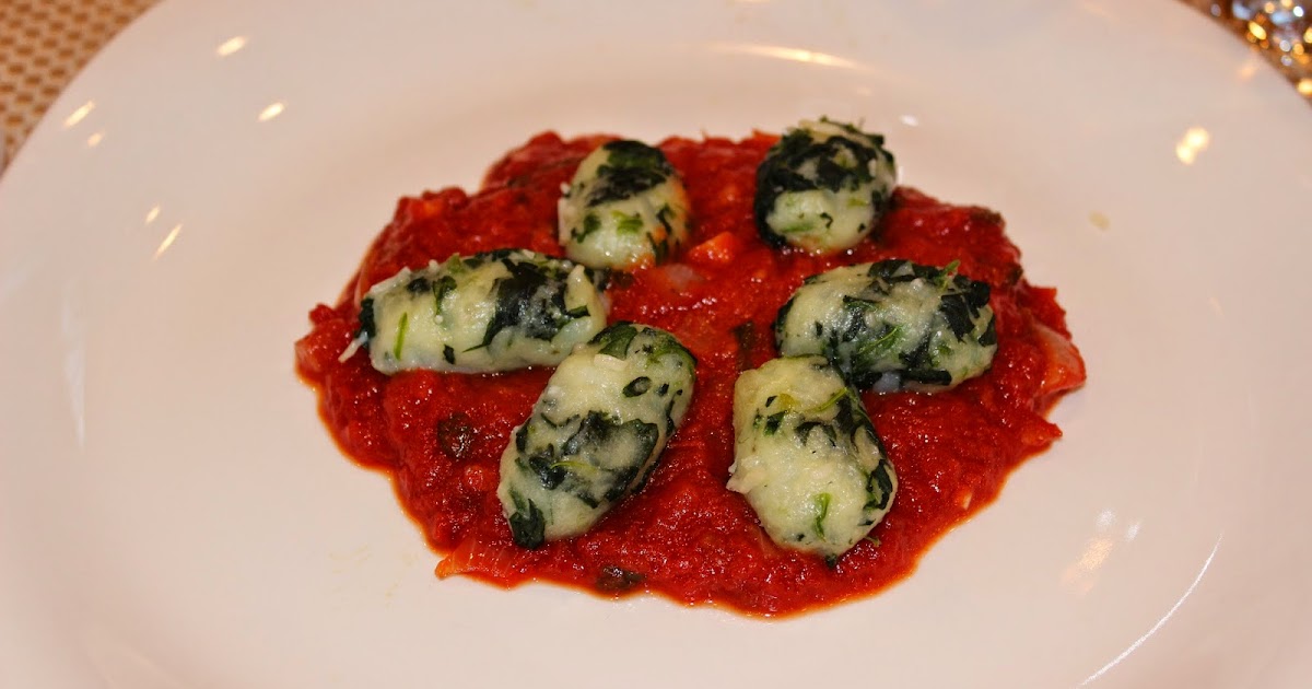 Kosher Kitchen Potato Spinach Gnocchi with Tomato Sauce