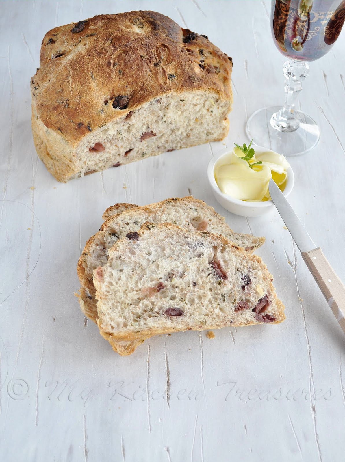 My Kitchen Treasures Cyprian Bread with Olives and Corriander