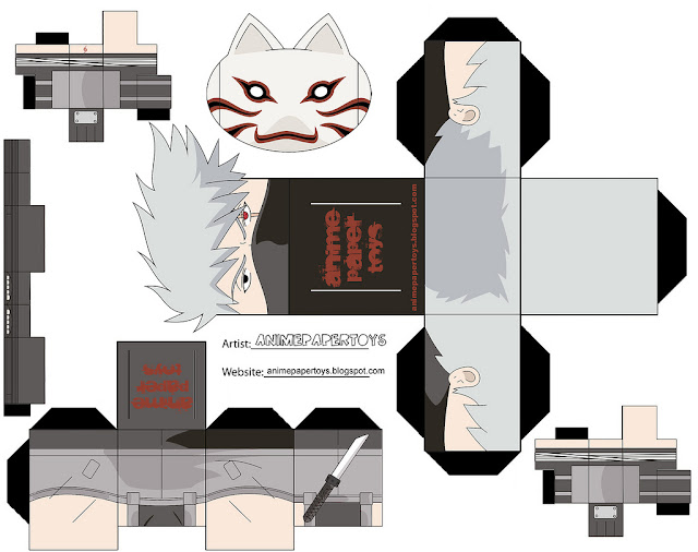 papercraft de kakashi naruto