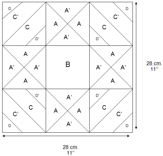 Deshilachado El bloque del mes Jackknife / Block of the month Jackknife