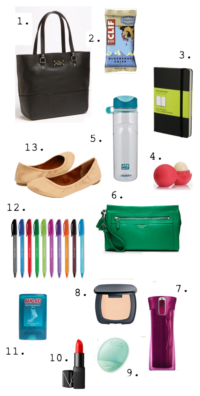 work bag essentials. Pretty & Fun